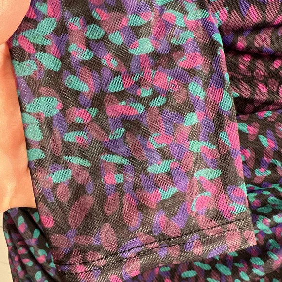 Express Off The Shoulder Long Sleeve Mesh Ruched Bodycon Dress Size Medium NWT - Picture 5 of 10